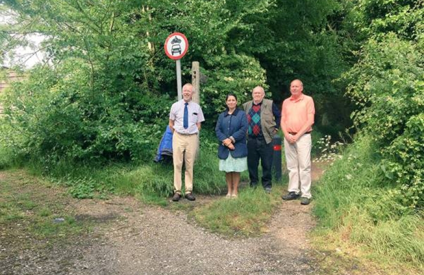 Priti photographed visiting Handleys Lane in May 2018