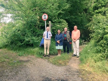 Priti photographed visiting Handleys Lane in May 2018